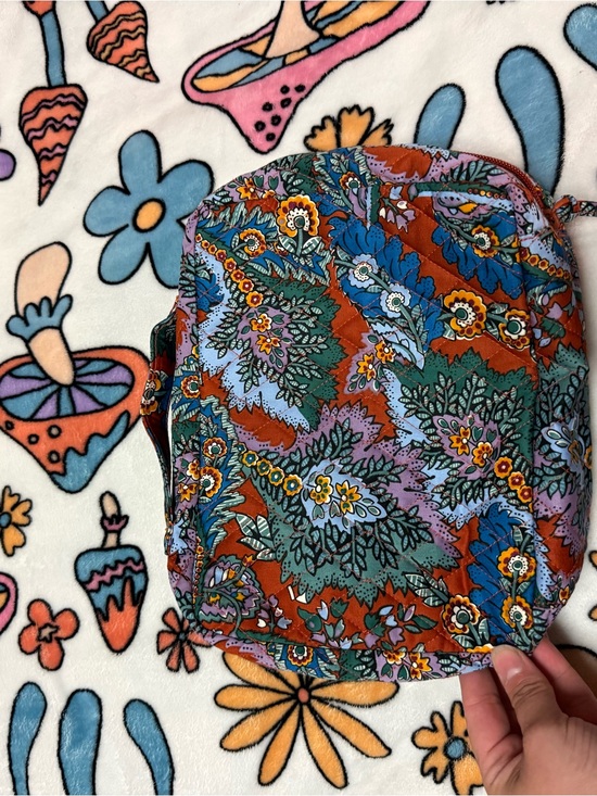 Vera Bradley Handbags - Vera Bradley Floral Paisley Cosmetic Bag in Rust, Green, Blue, Purple